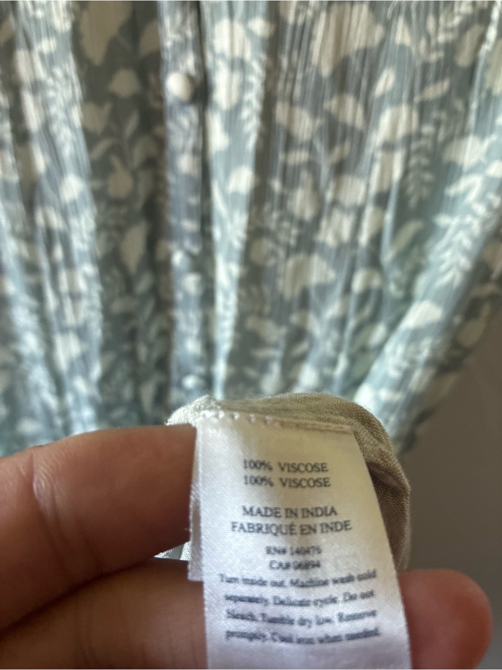 Faherty Havana Light Floral V-Neck Midi Dress Small - Picture 6 of 6